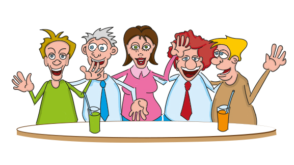 Illustration Bueroparty