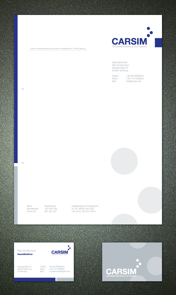 Carsim Geschäftsbrief