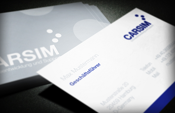 Carsim Visitenkarte