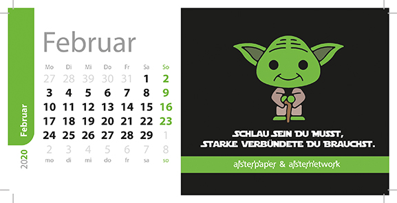 Kalender Februar 2020