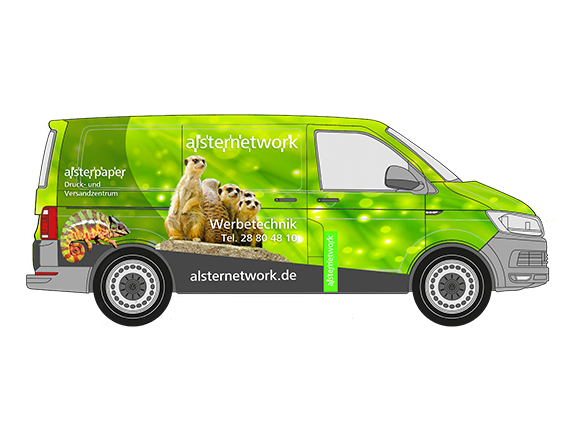 alsternetwork Entwurf Vollverklebung VW T6 Bild 2