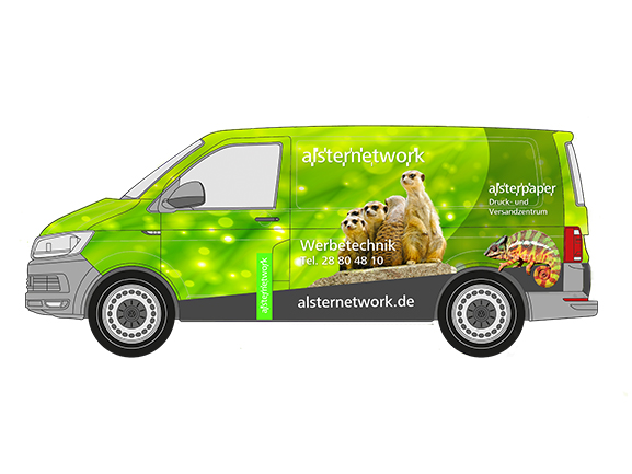 alsternetwork Entwurf Vollverklebung VW T6 Bild 3